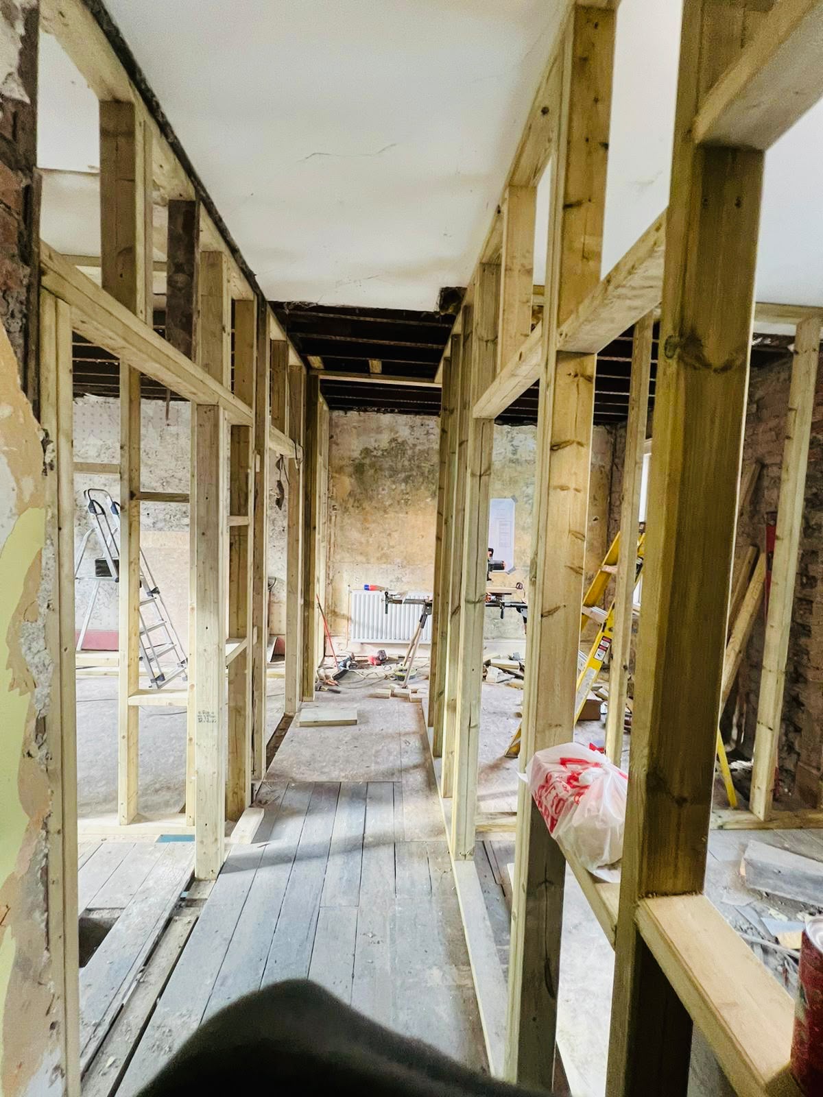 Timber framed wall construction